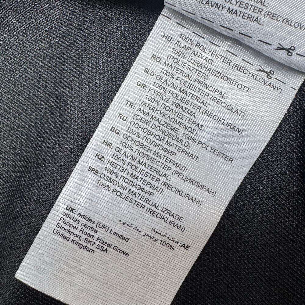 Adidas Men's Track Jacket Large Athletic Full Zip Black - Picture 7 of 10